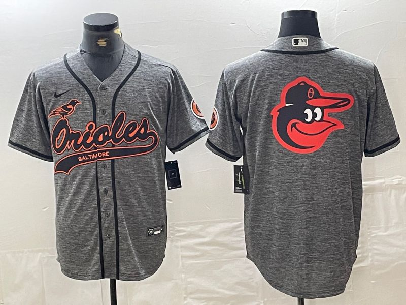 Men Baltimore Orioles Blank Grey Jointly 2024 Nike MLB Jersey style 7->chicago bulls->NBA Jersey